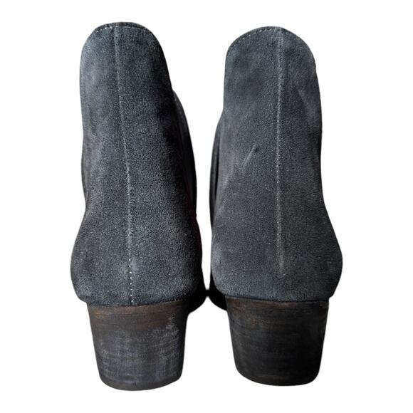 Free People Charm Double-V Suede Pull On Ankle Boots in Navy size 36.5 (6) - Picture 7 of 16